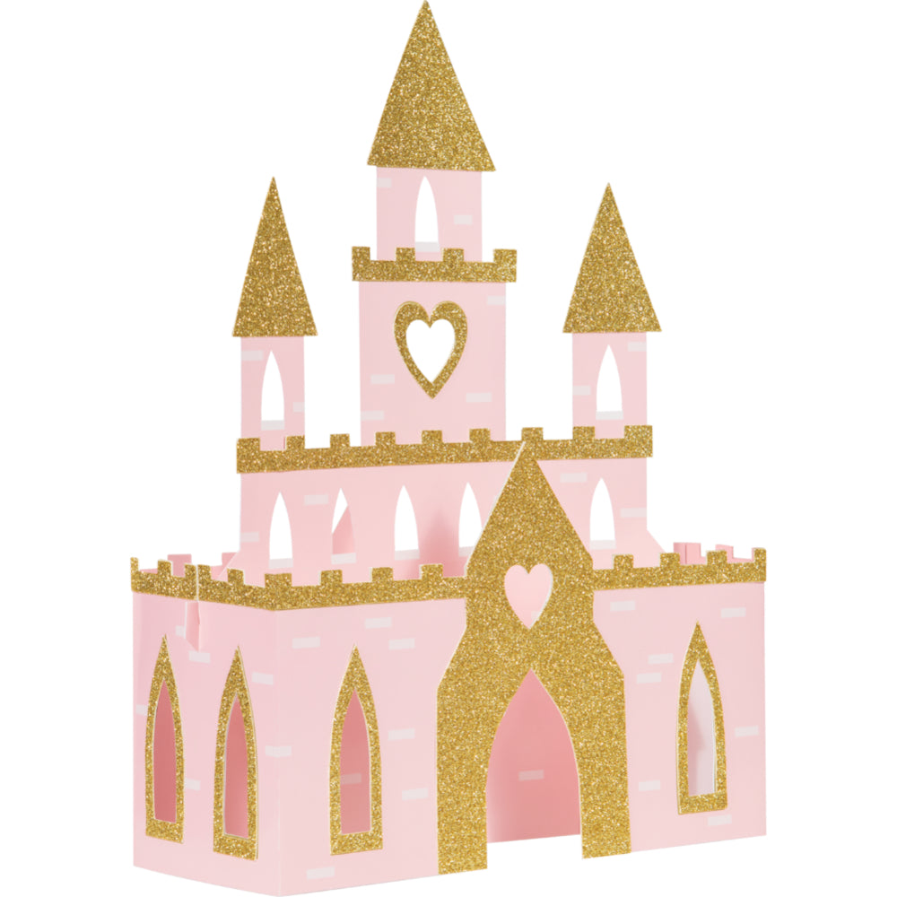 Princess Pink & Gold Glitter Castle Centerpiece