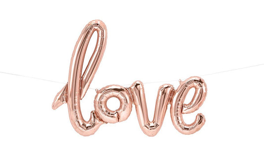 Script Love Rose Gold Balloon