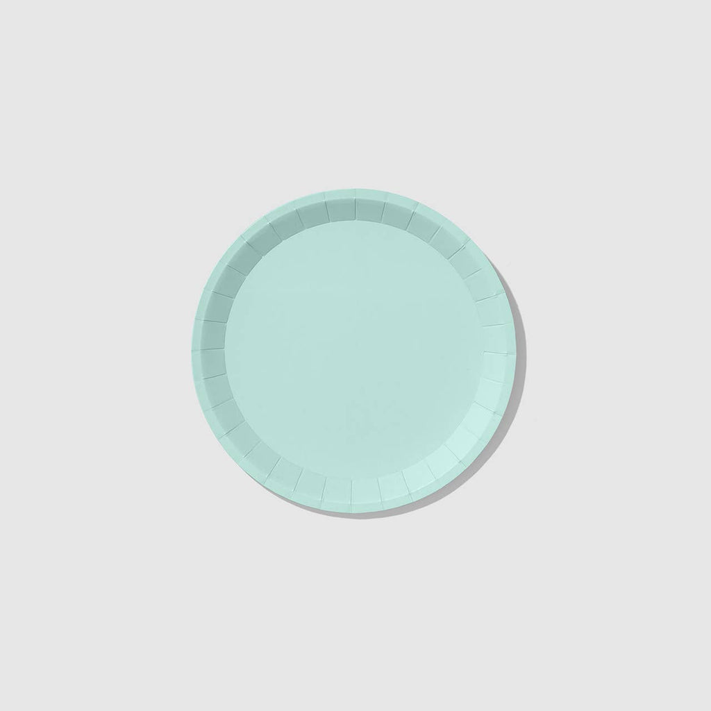 Mint Small Paper Party Plates (10 per Pack)