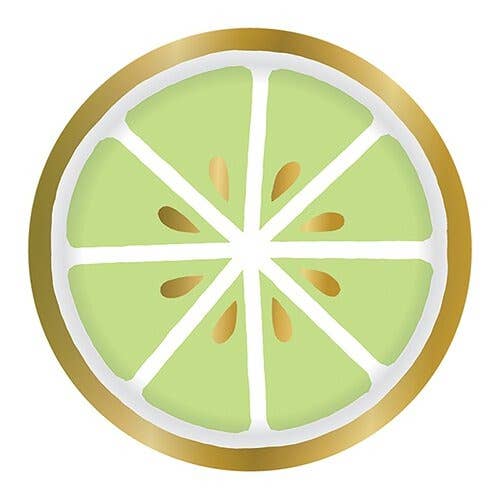 Citrus Lime Small Paper Plates - 7"