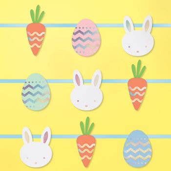 Easter Bunny Holographic Garland Kit