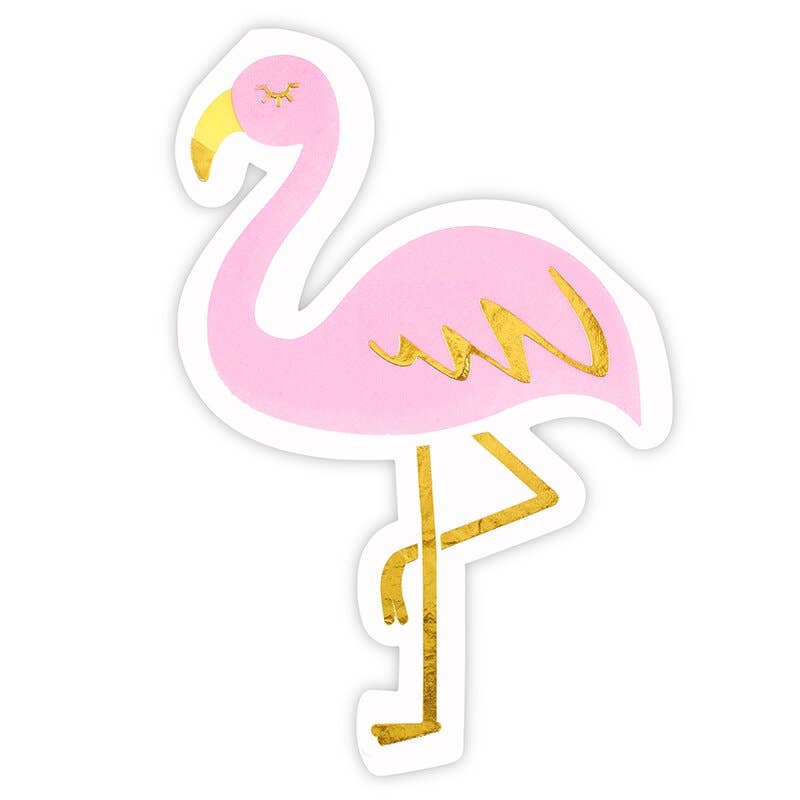 Flamingo Die-Cut Party Napkins - 16 count