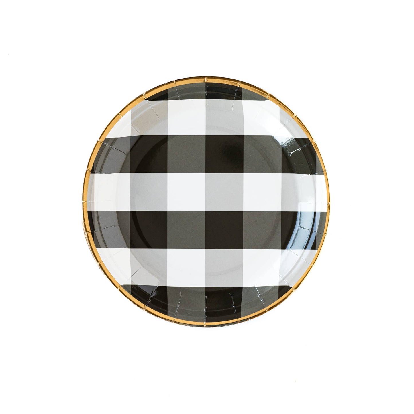 Gingham Farm Buffalo Check 9" Round Large Plates - 8pk