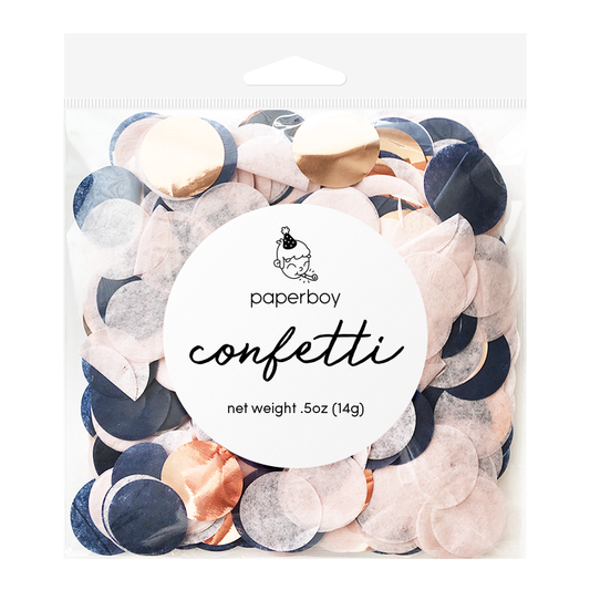 Confetti - Navy, Blush & Rose Gold