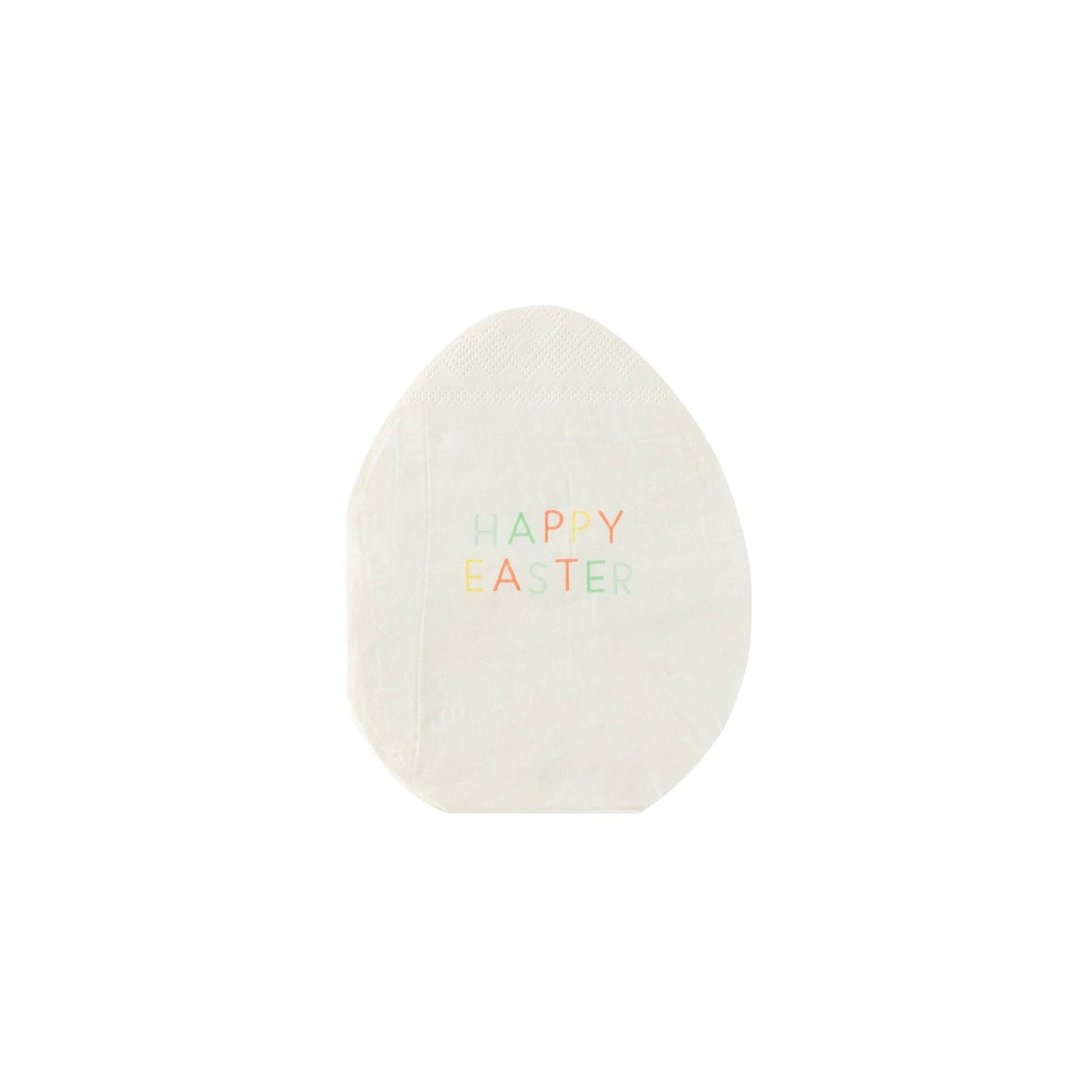 Happy Easter Egg-Shaped Paper Napkins - 24pk