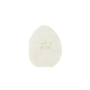 Happy Easter Egg-Shaped Napkin