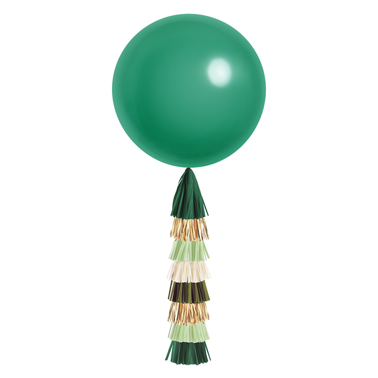 Jumbo Balloon & Tassel Tail - Emerald Green – Très Chic Party Boutique