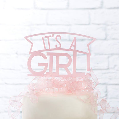 It's a Girl Acrylic Cake Topper