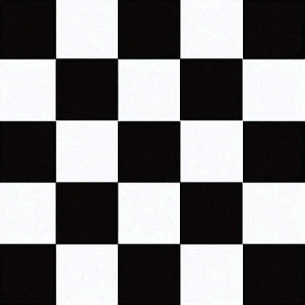 Black & White Checkered Fitted Plastic Table Cover