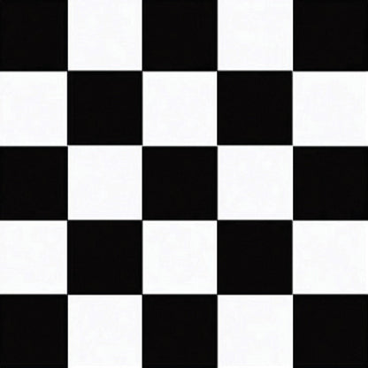 Black & White Checkered Fitted Plastic Table Cover