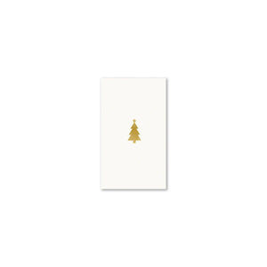 Christmas Holiday Gold Tree Guest Napkins