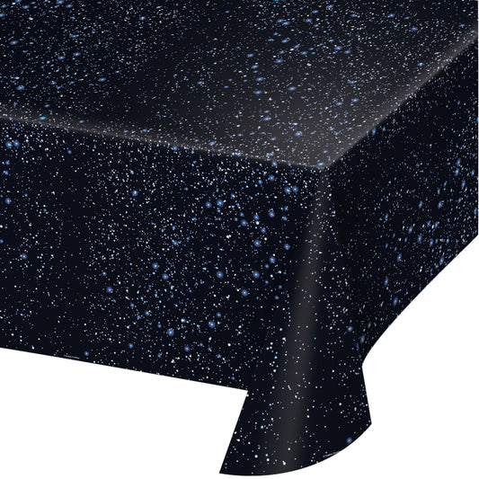 Space Galaxy Print Plastic Table Cover - 54" x 108"