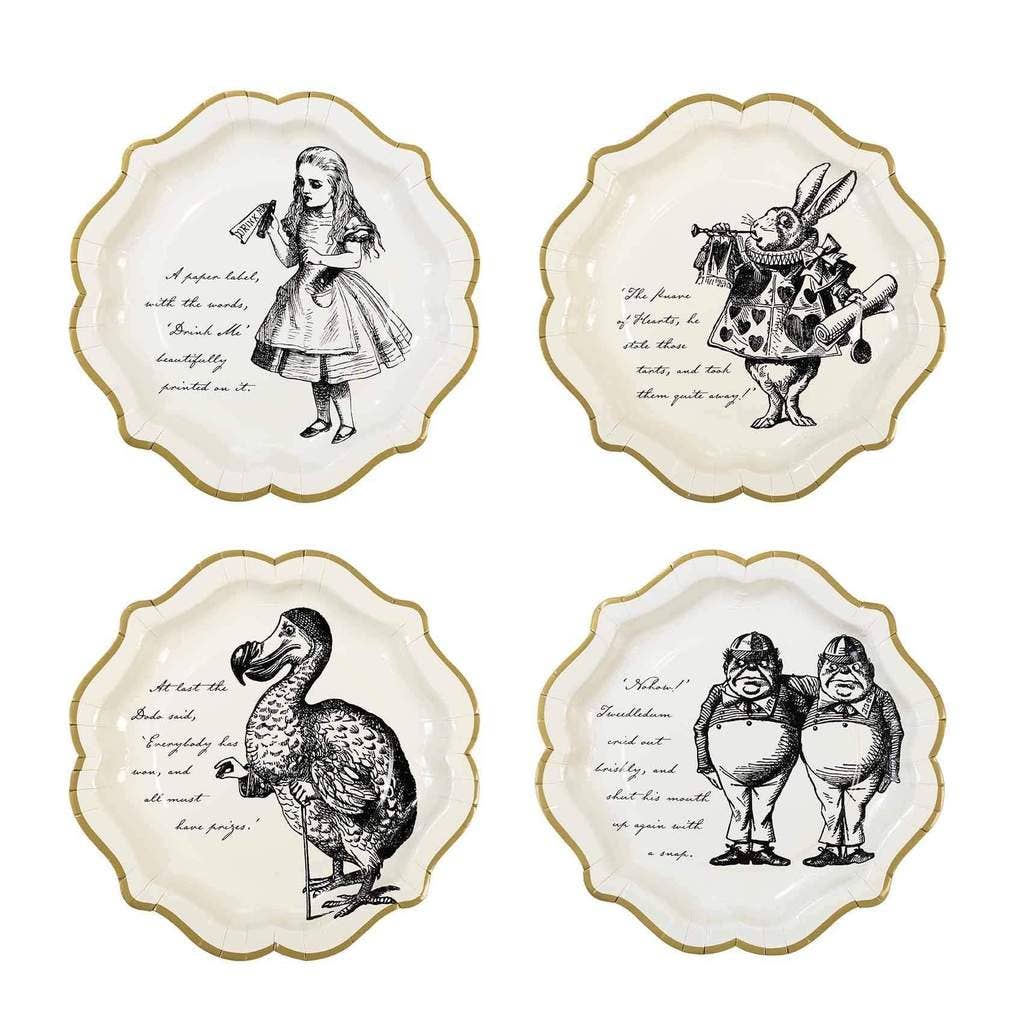 Truly Alice Literary Paper Plates