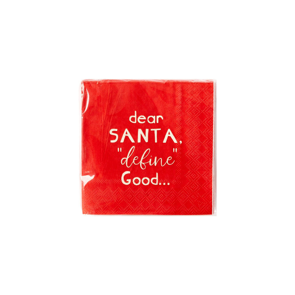 Dear Santa Funny Cocktail Napkin