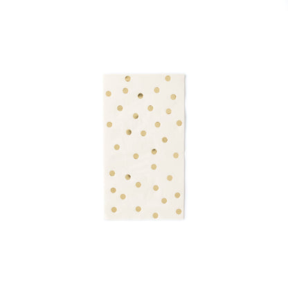 Cream Gold Polka Dots Guest Towel Napkins - 18pk