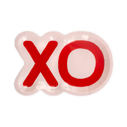 XOXO Shaped Paper Plates - 8pk