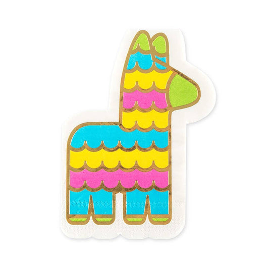 Bright Fiesta Piñata Die Cut Paper Party Napkins