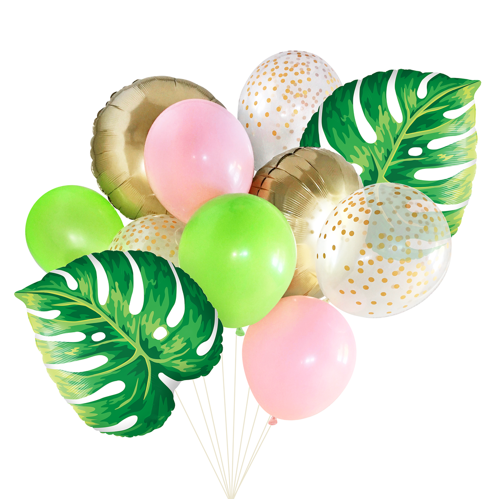 Balloon Bouquet - Tropical with Leaves
