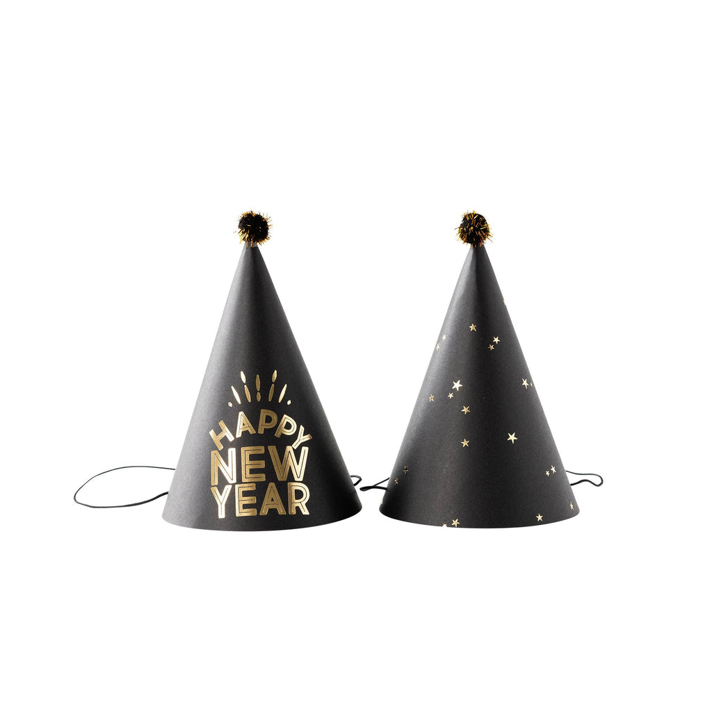 Happy New Year Party Hats - 8 pack