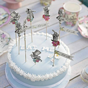 Truly Alice Mad Party Picks / Cake Toppers