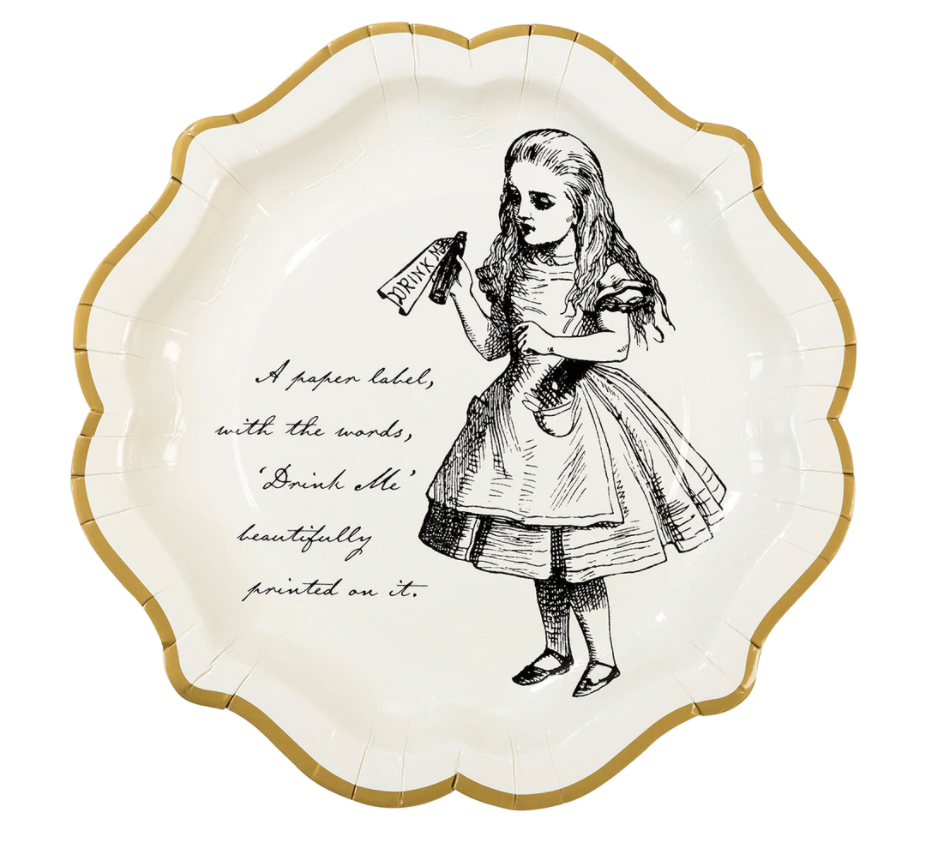 Truly Alice Literary Paper Plates