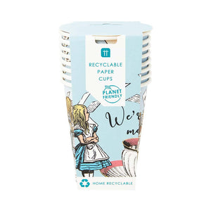 Truly Alice Recyclable Paper Party Cups - 8 Pack