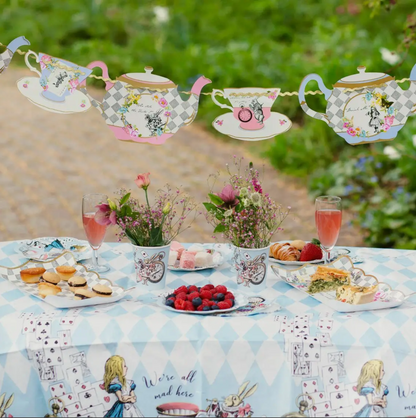 Alice in Wonderland Glossy Paper Tablecloth