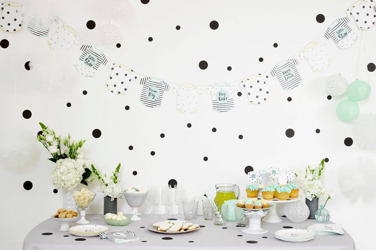 Born To Be Loved Neutral Baby Shower Garland