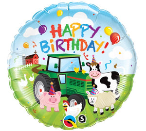 Happy Birthday Barnyard Animals Farm Foil Balloon - 18"