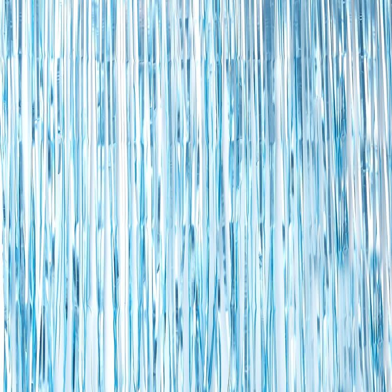 Matte Blue Fringe Curtain Party Backdrop
