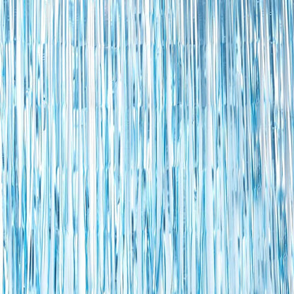 Matte Blue Fringe Curtain Party Backdrop
