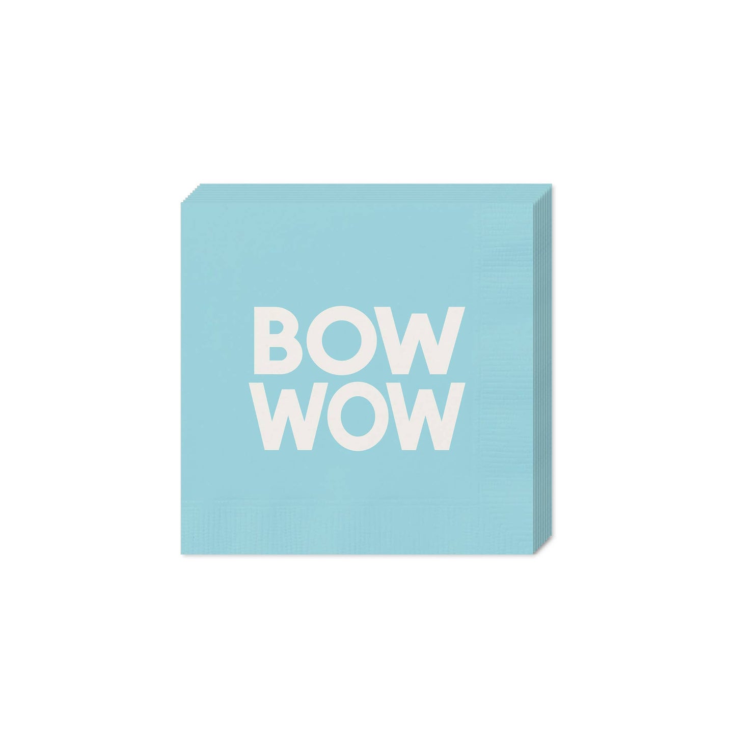 Light Blue Bow Wow Dog Party Cocktail Napkins - 24pk