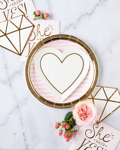 Bride to Be Heart Shaped Plates - 8pk