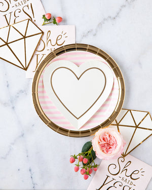 Bride to Be Heart Plates