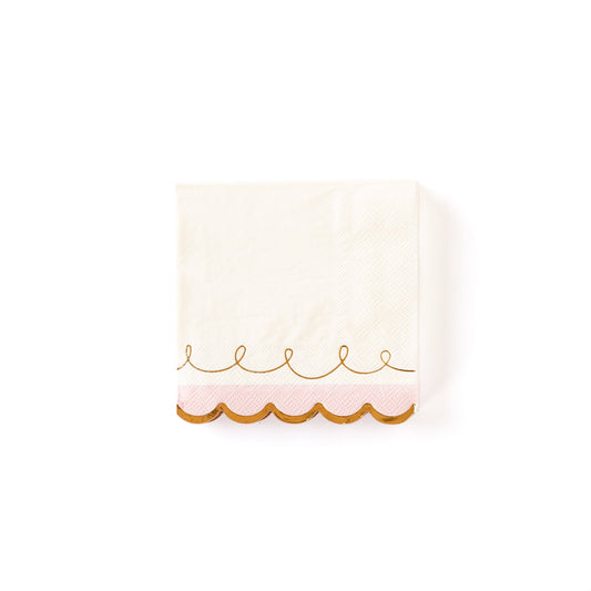 Cake By Courtney Scalloped Cocktail Paper Napkins - 18pk