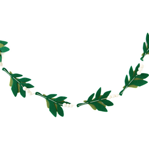 Botanical Christmas Felt Mistletoe Banner