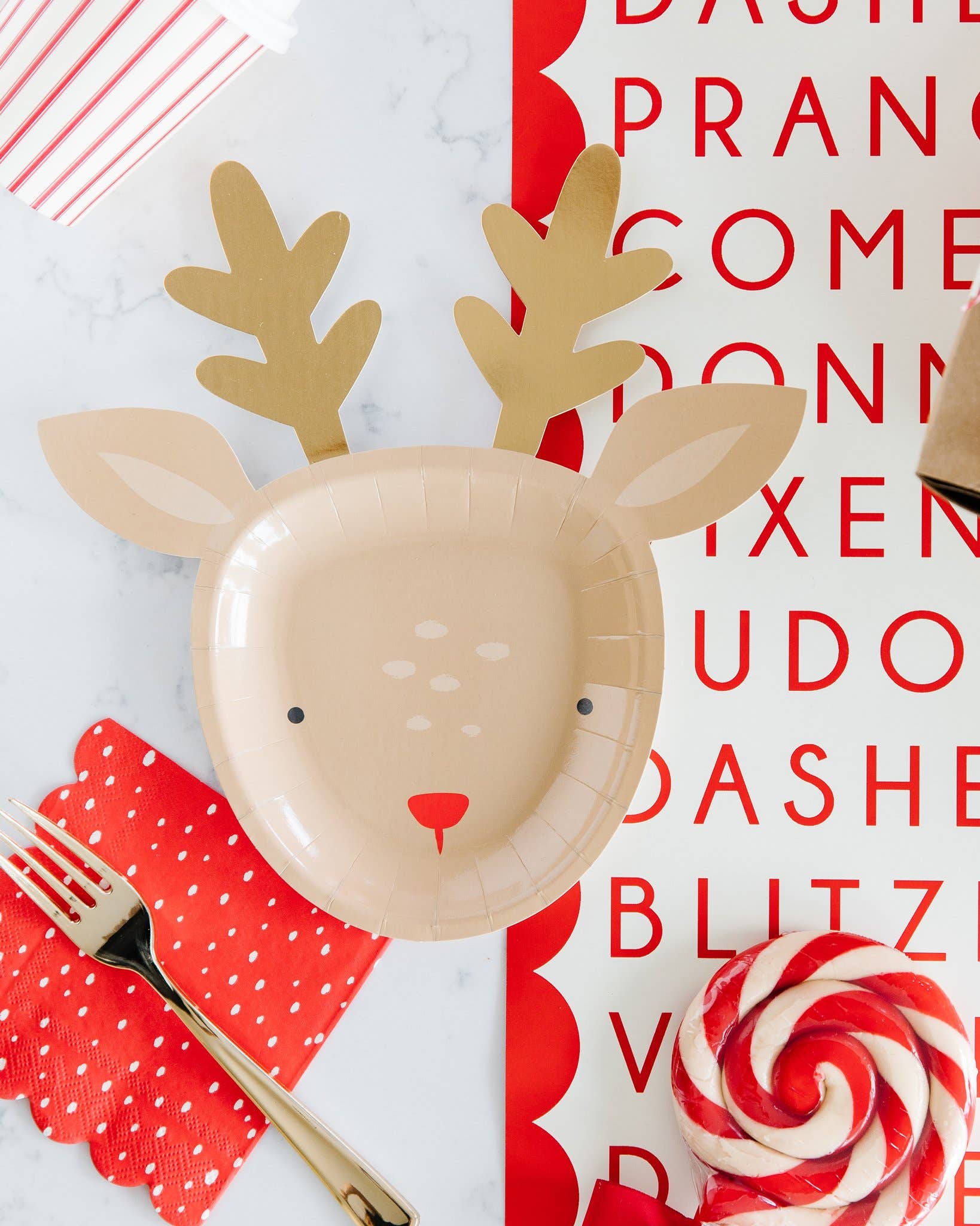 Christmas Believe Reindeer Plate