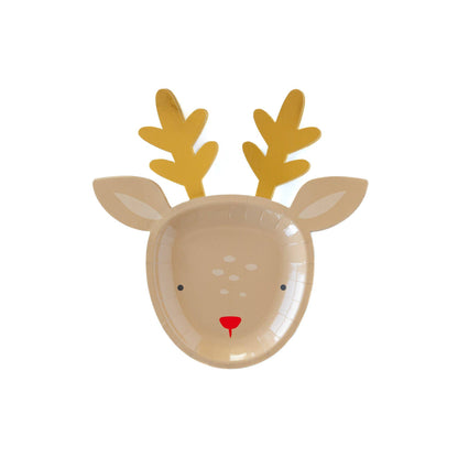 Christmas Believe Reindeer Plates - 8pk