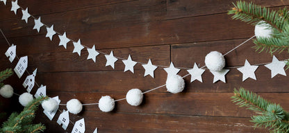 Silver Glitter Stars Banner