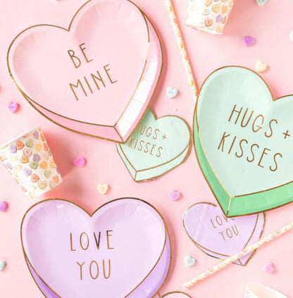 Pastel Candy Conversation Heart Paper Napkin Set - 18pk