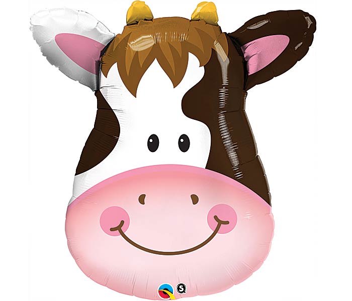 Cow Face Farm Animal Packaged Foil Balloon - 32"