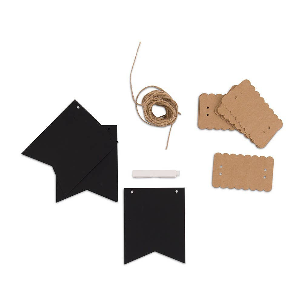 Decorative Kraft And Black Paper DIY Banner Kit