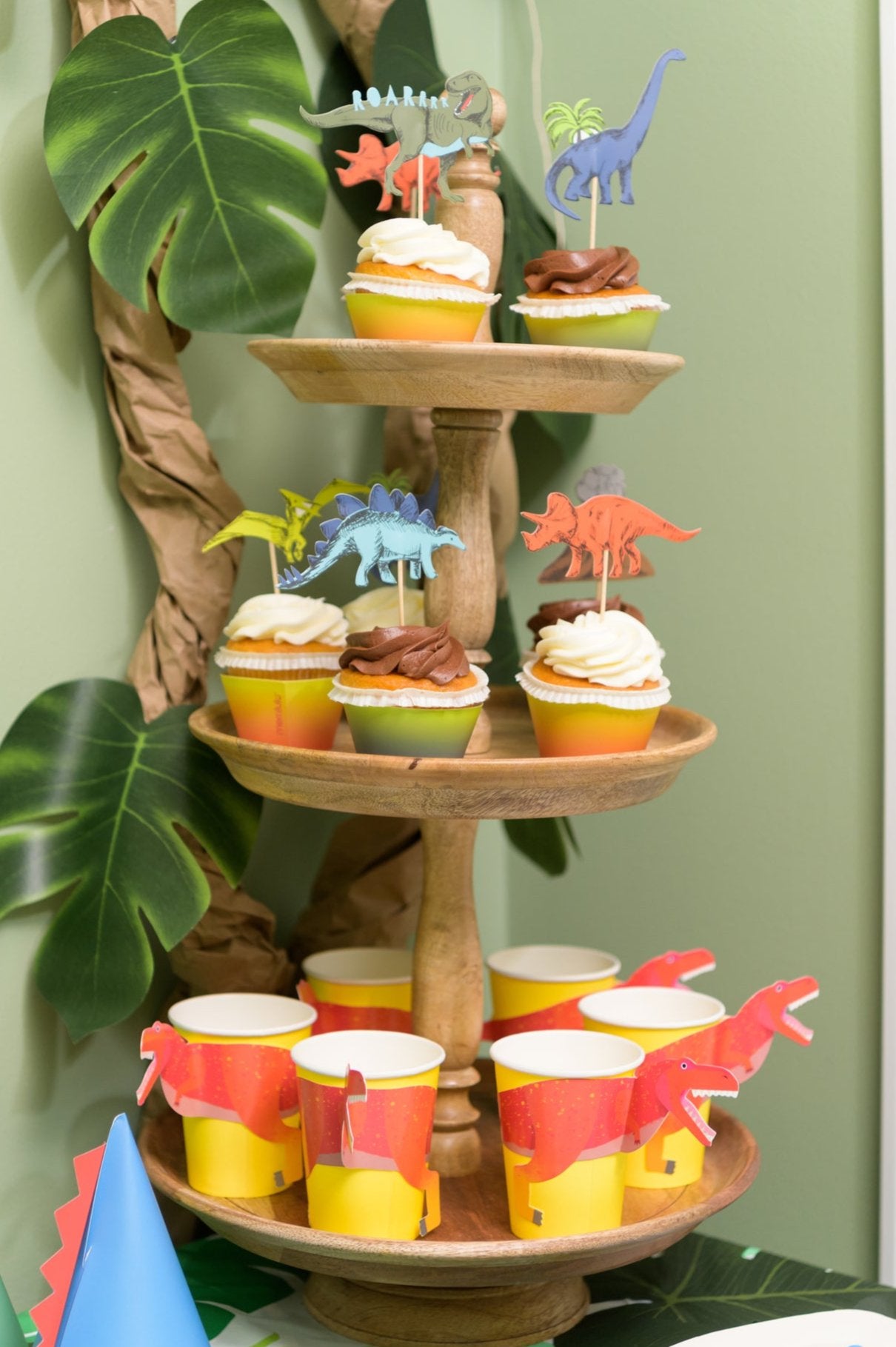 Dinosaur Party Cupcake Topper Kit - 12pk