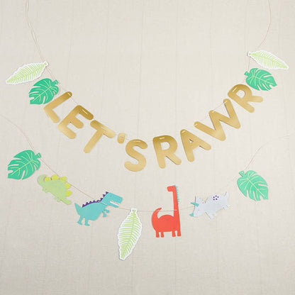 Let's Rawr Dinosaur Party Banner Set