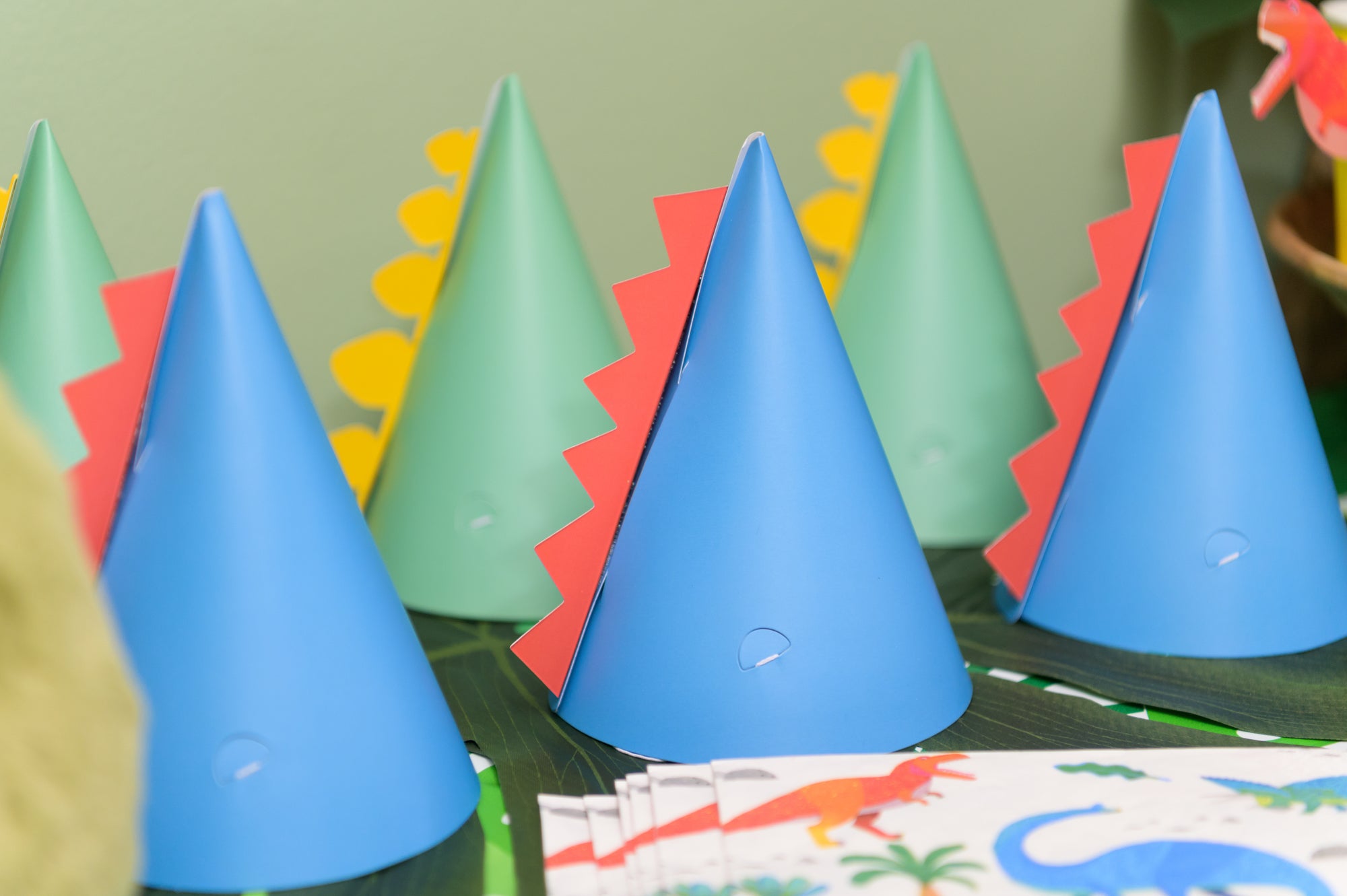 Dinosaur Assorted Party Hats - 12 ct