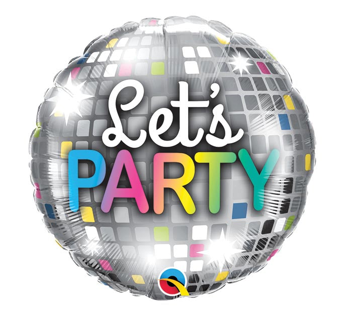 Let's Party Disco Ball Packaged Foil Balloon - 18"