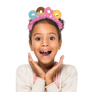 Donut Tiara Wearables with Pink Fringe - 8 pack