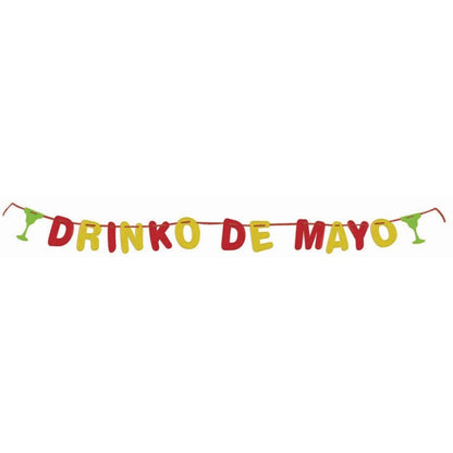 Drinko de Mayo Diamond (No Mess) Glitter Colorful Party Banner