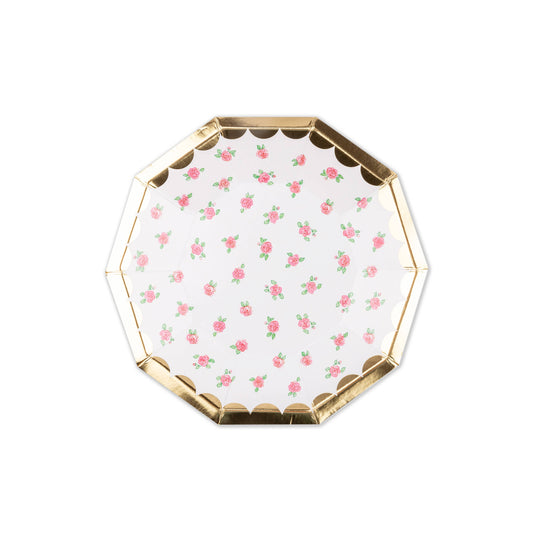 Lola Dutch Tea Rose Small Plates - 8pk