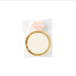 Diamond Engagement Ring Shaped Paper Cocktail Napkins
